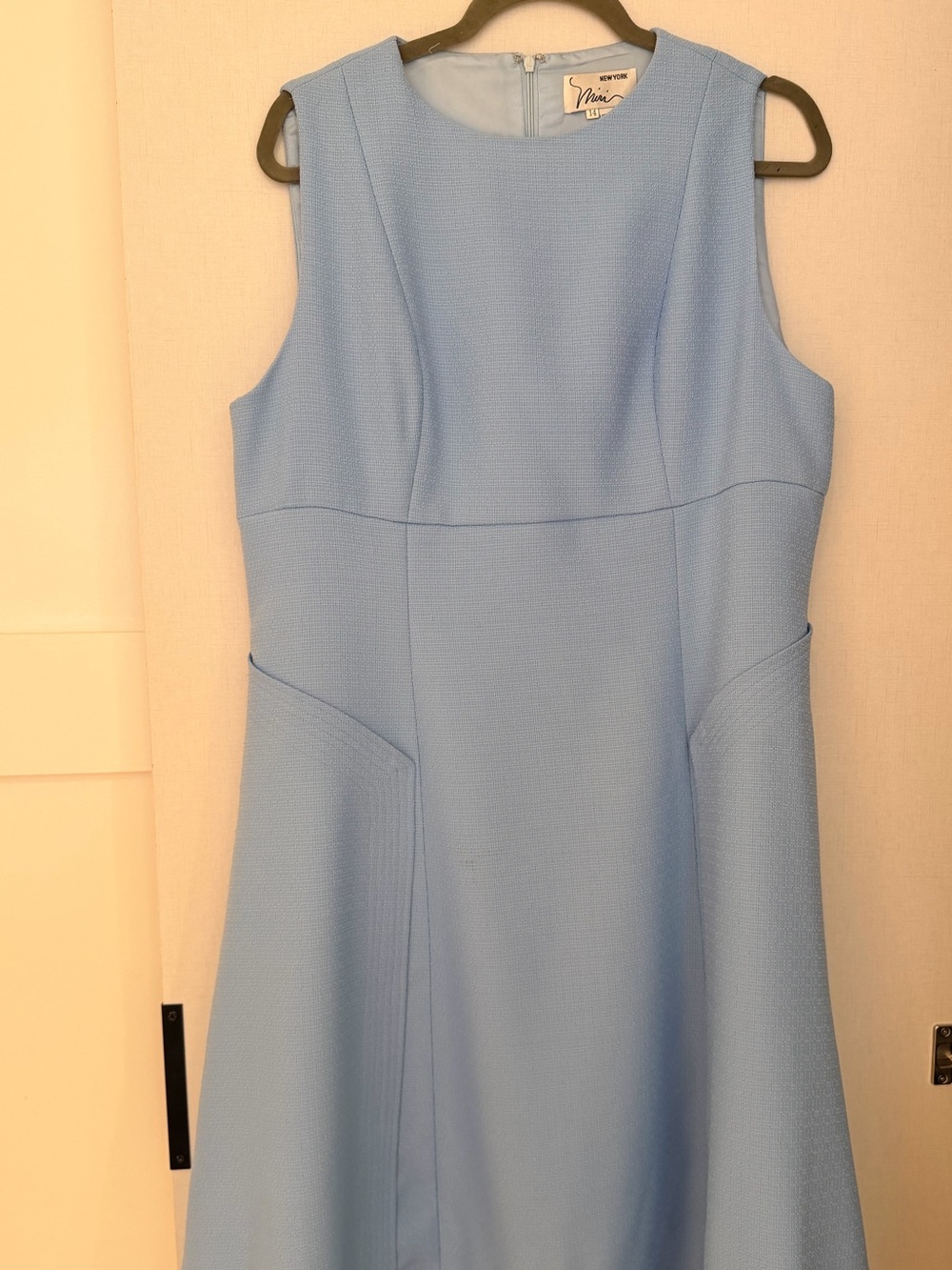 Sleeveless Light Blue A-Line Dress